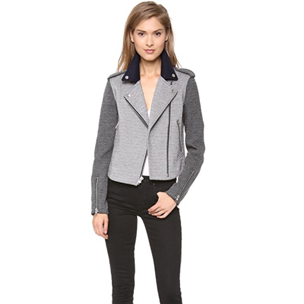 Theory Adashi K wool blend moto jacket